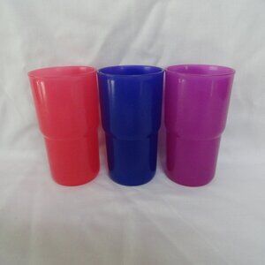 Vintage, Tupperware, G, Impressions Tumblers, 2412, 12 oz, glasses, cups